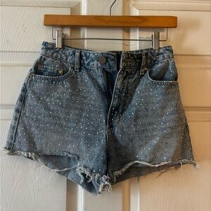 Diamond Denim Shorts